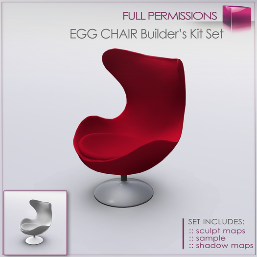 Second Life Marketplace 50SUMMERSALE Full Perm SCULPTED EGG CHAIR